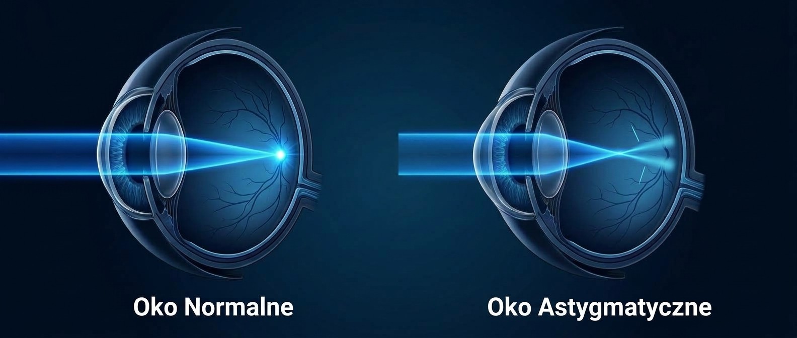 Oko normalne i oko astygmatyczne