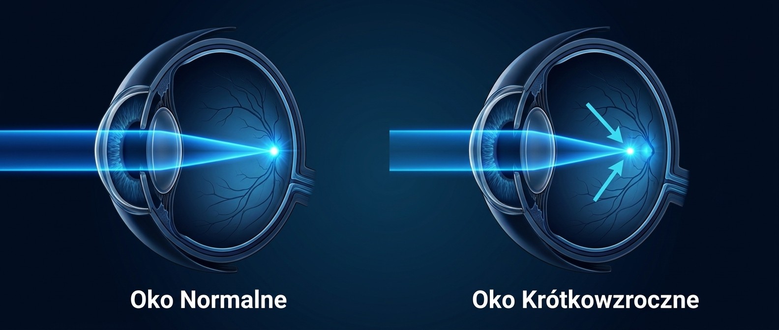 Oko normalne i oko krótkowzroczne